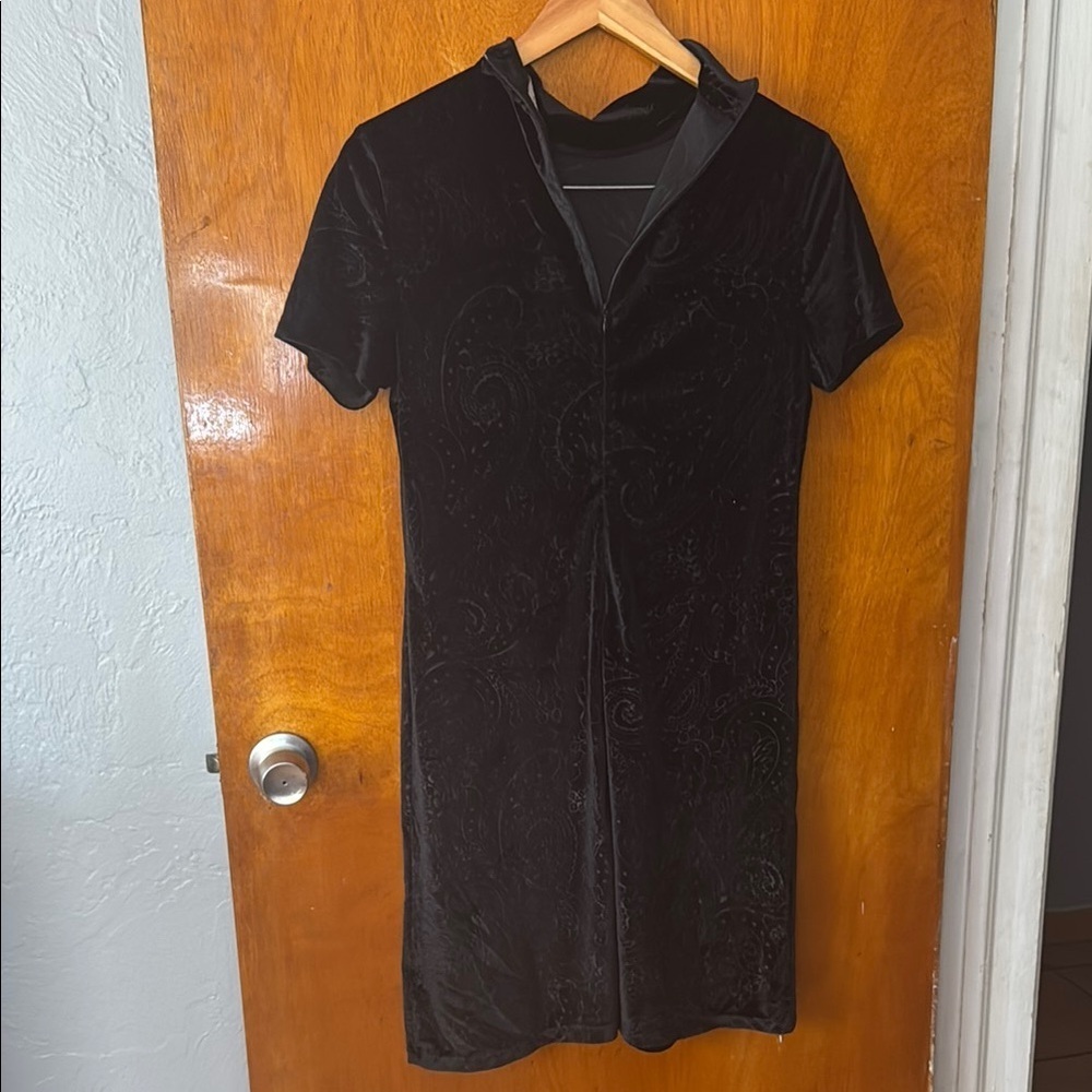 Philosophy Black Mock Neck Sheath Mini Dress 40 - Picture 7 of 7